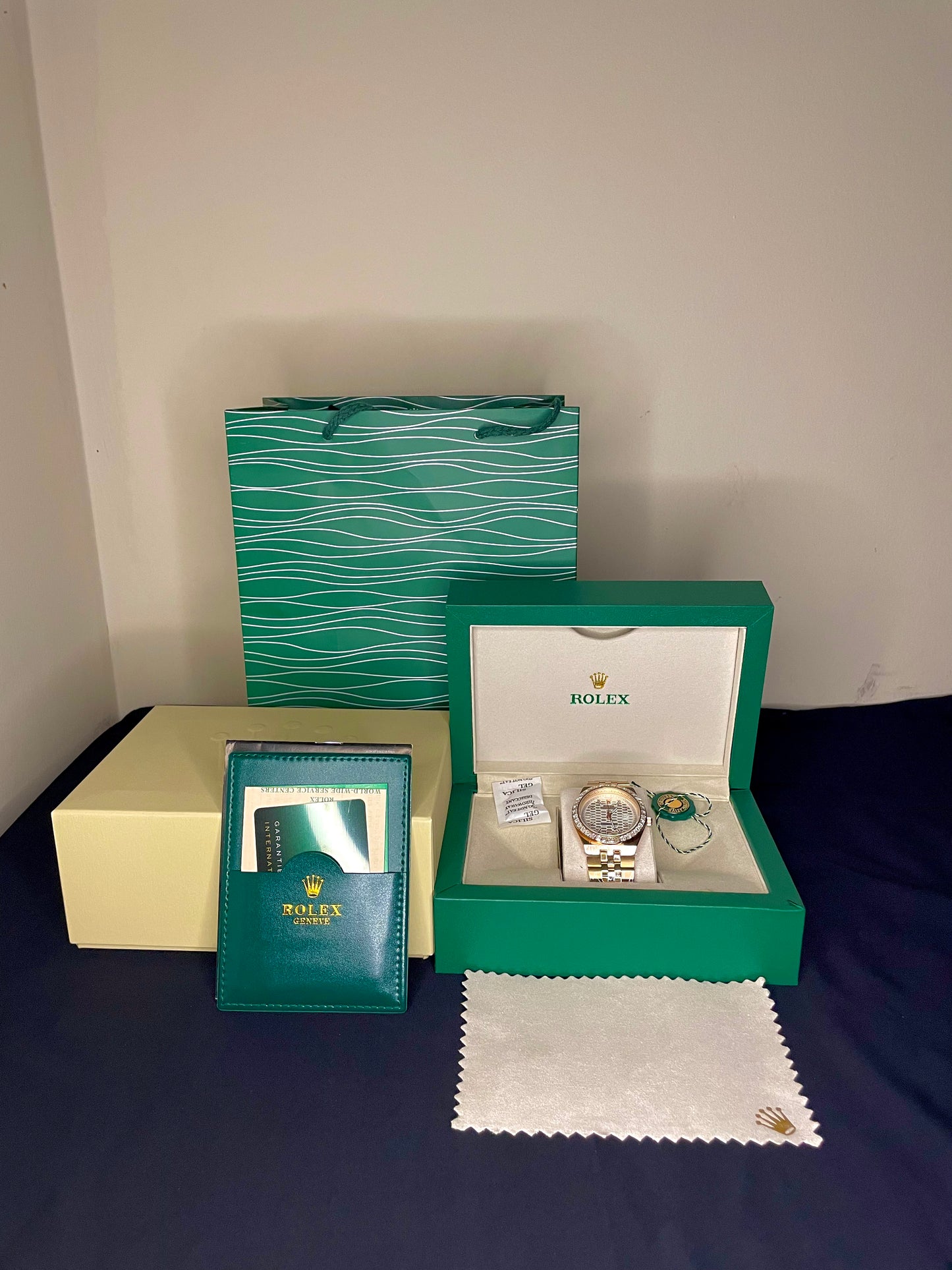 Steel Watch with Rolex Box