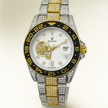 Elegant Men’s Watch + Rolex Style Box