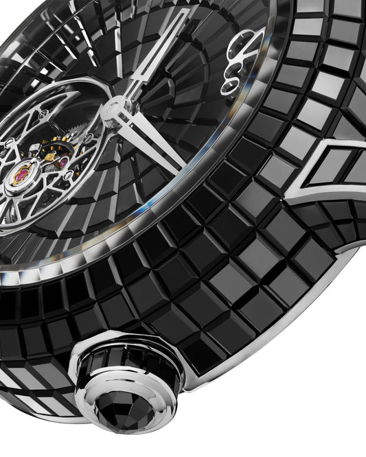 JACOB AND CO CAVIAR TOURBILLON BAGUETTE BLACK DIAMONDS