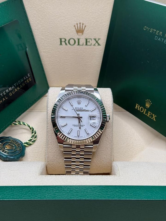 Datejust White Dial Stick Markers Jubilee (1:1)