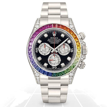 Rolex Cosmograph Daytona "Rainbow"((Case & Bracelet:  Silver and Gold Colour)
