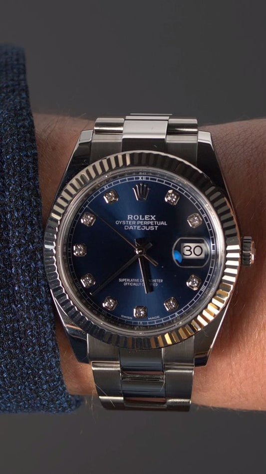 Datejust Blue Diamond Dial Oyster Bracelet (1:1)