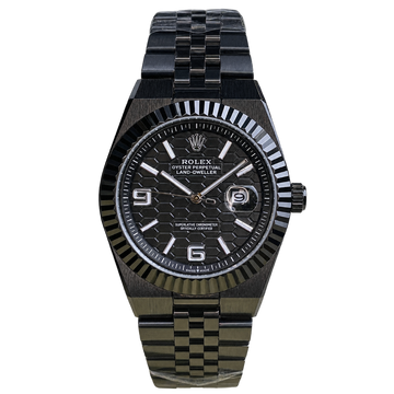 Land-Dweller Watch – Silver Black Stainless Steel