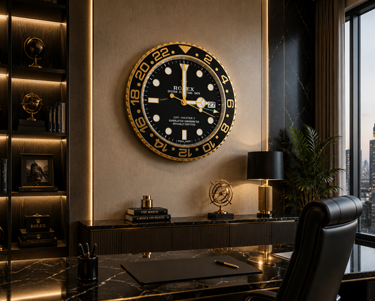 GMT-Master II Inspired Stainless Steel Wall Clock