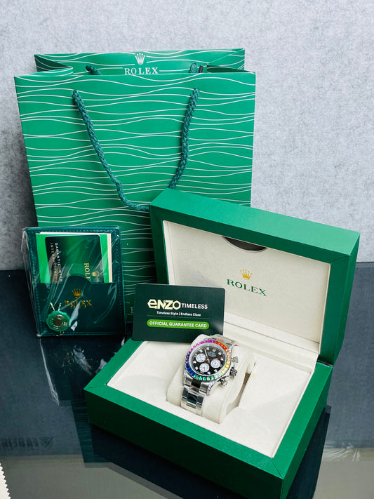 Rolex Cosmograph Daytona "Rainbow"((Case & Bracelet:  Silver and Gold Colour)