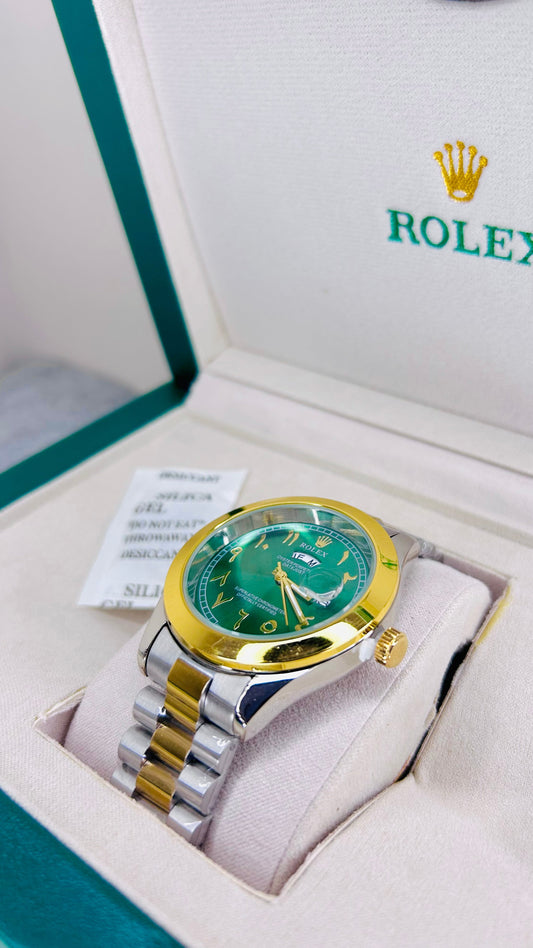 Arabi Dial Luxury Watch with Rolex Box