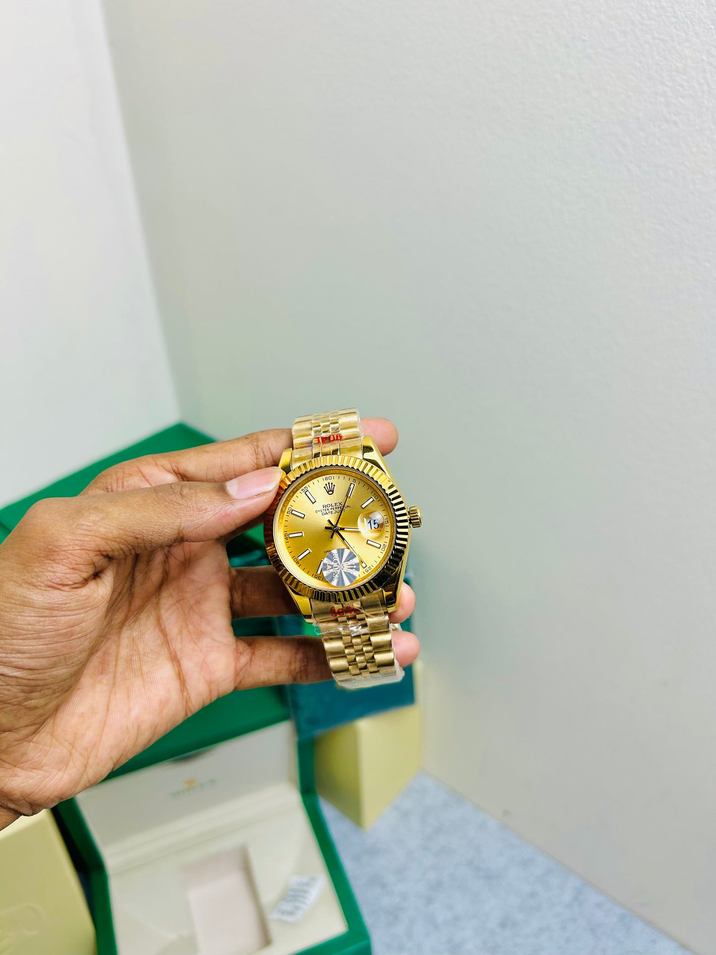 Europe Geriat Full Gold Luxury Automatic Watch