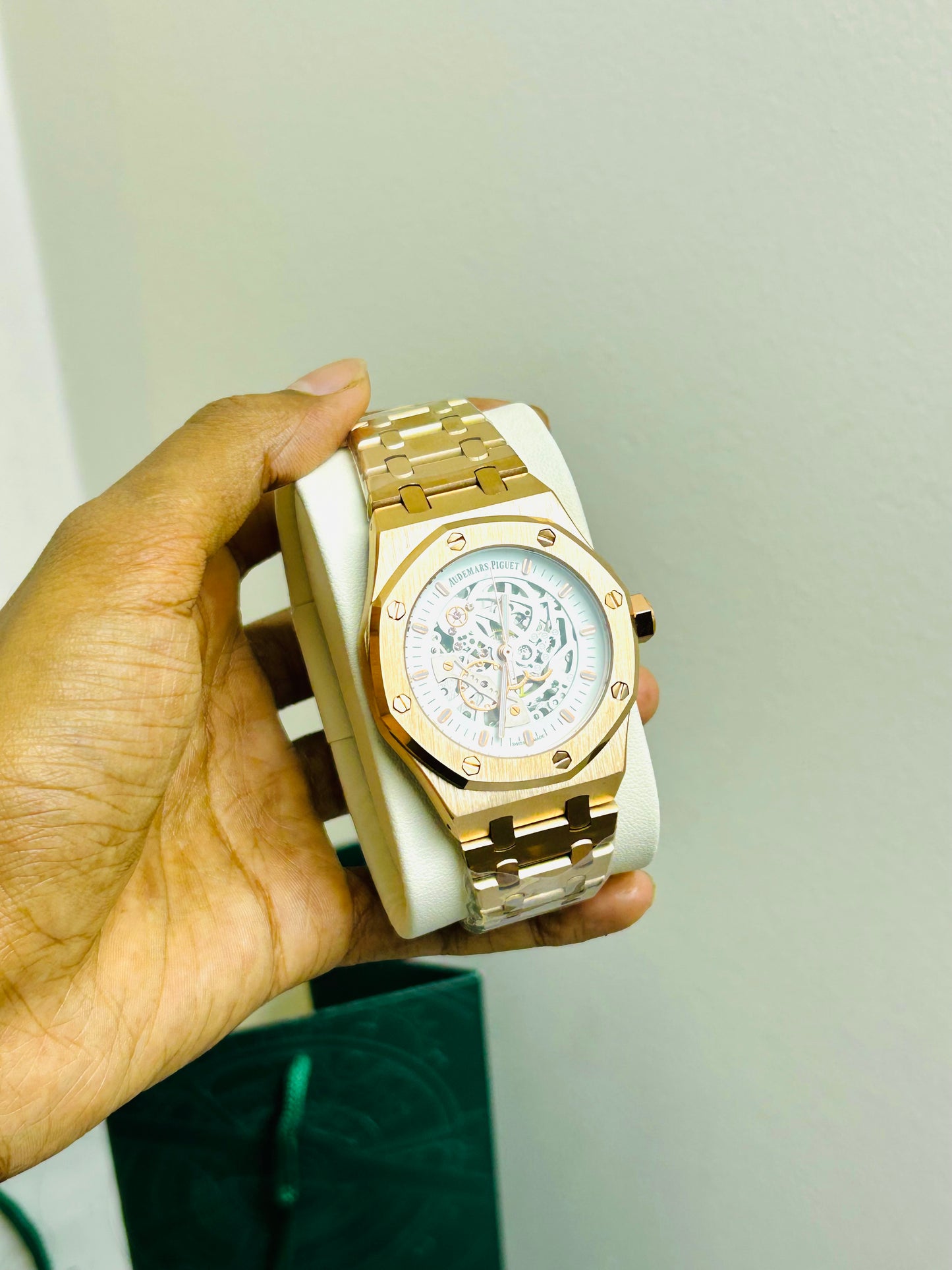 Luxury Quality Automatic Mechanical Watch | AP Watch RO 1002 with orgial box card &  Pēpāra See dictionary 5 / 5,000 Paper