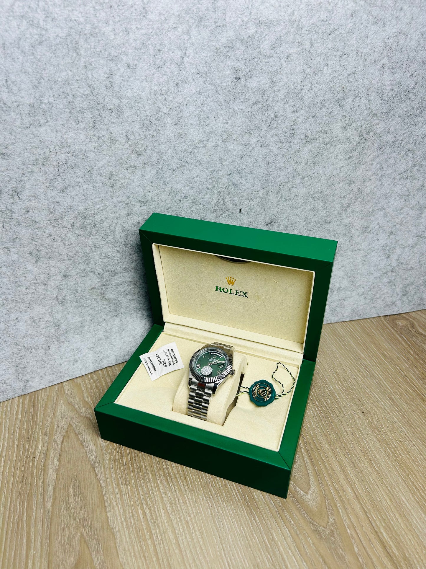 Europe Grade Olive Dial Silver Chain Automatic Watch