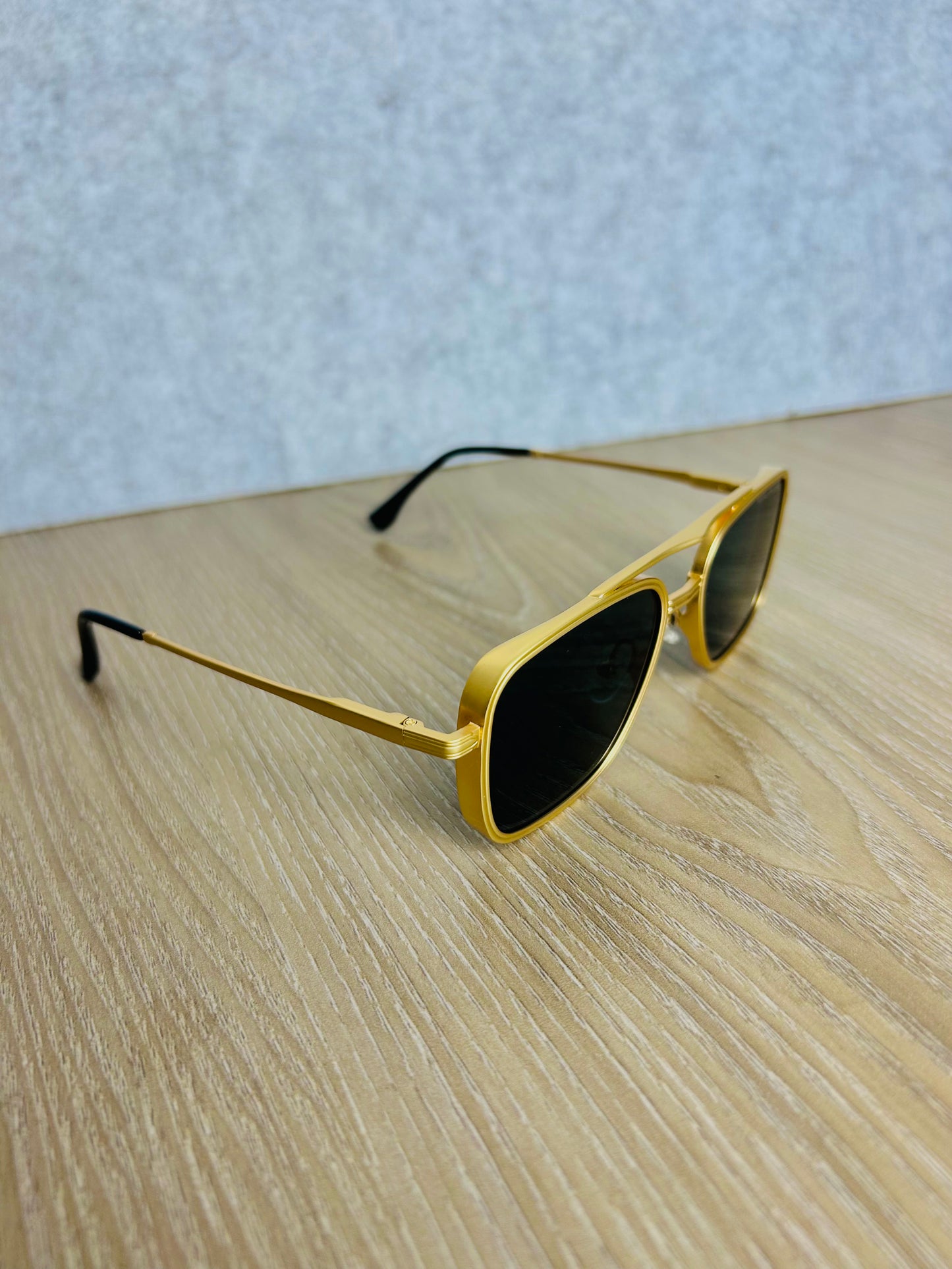Black & Gold Frame Sunglass – Premium Edition