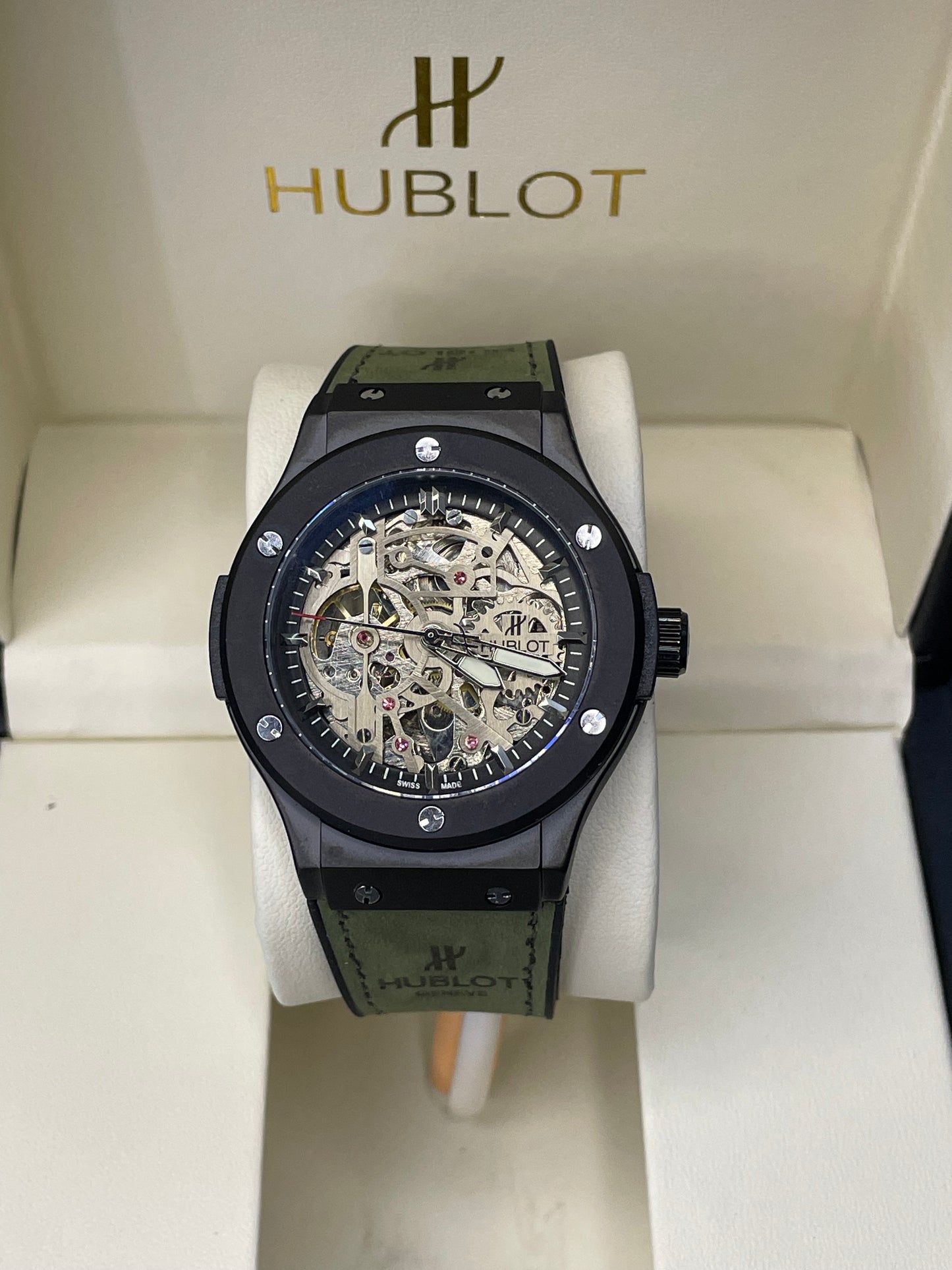 HBLT Classic Men’s Automatic Watch – Model 281H With Luxury Hublot Box