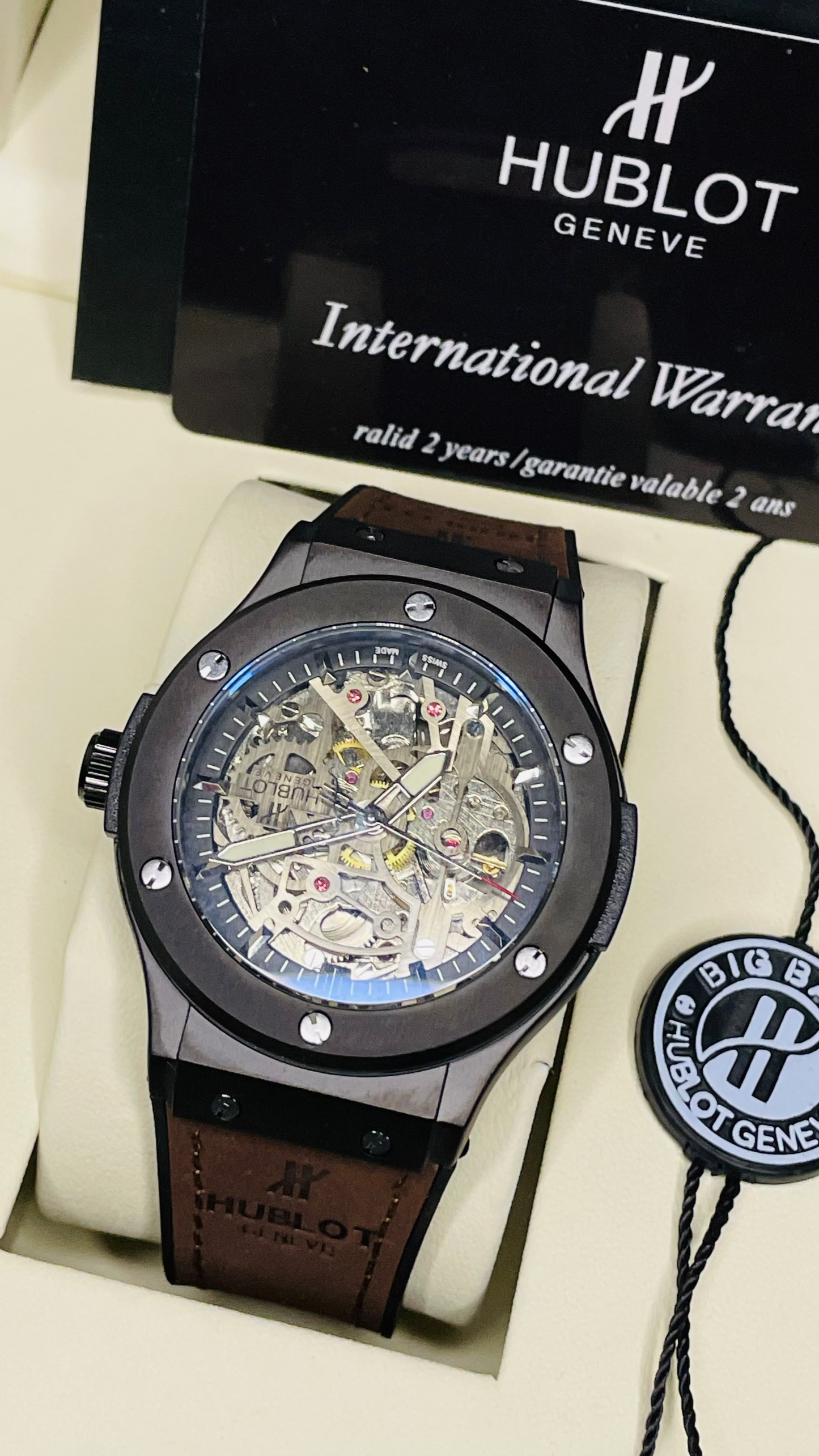 HBLT Classic Men’s Automatic Watch – Model 281H With Luxury Hublot Box