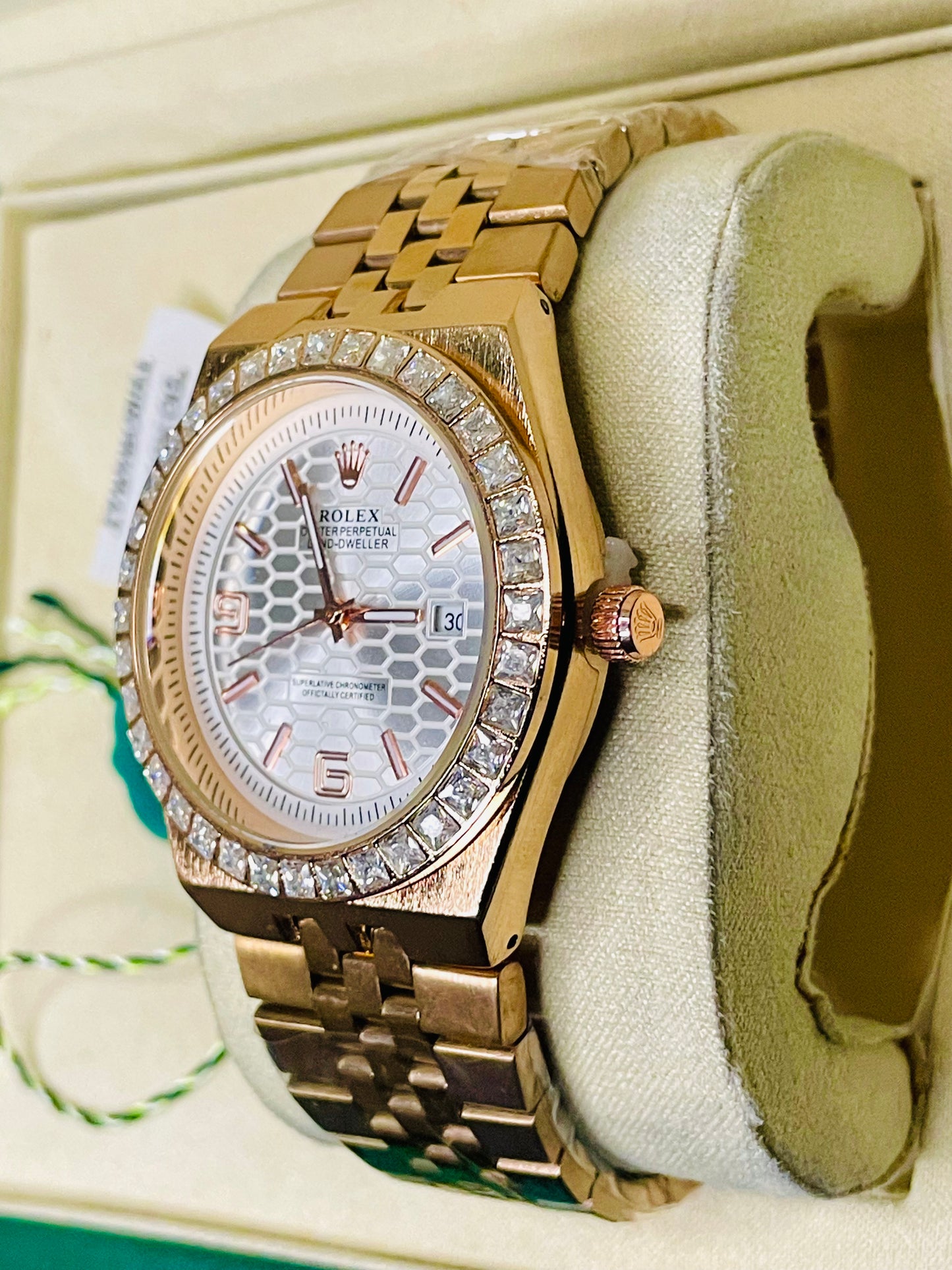 Steel Watch with Rolex Box