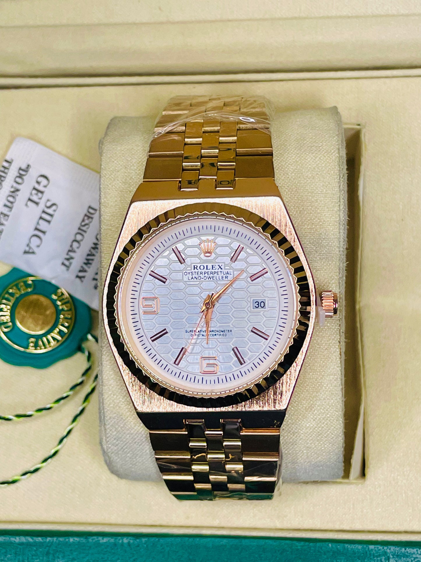 Steel Watch with Rolex Box