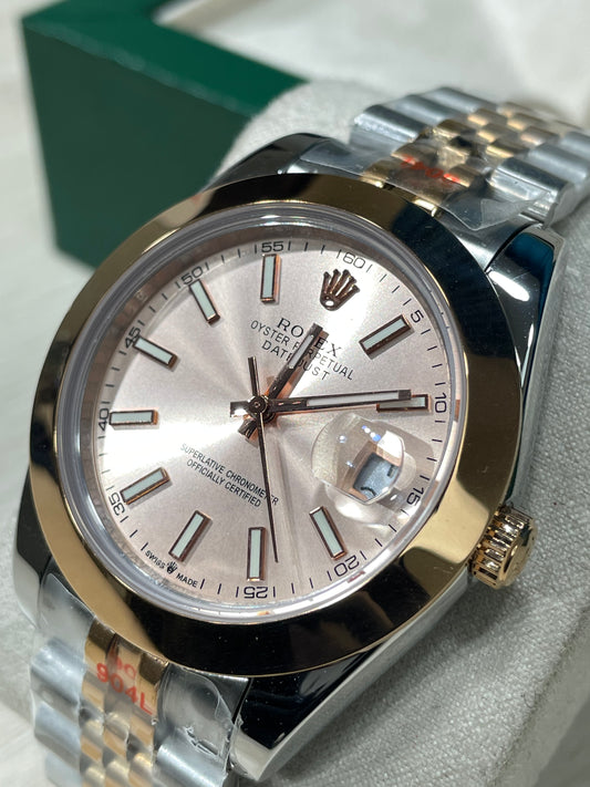 Rolex Datejust 41-Silver Sunray colour