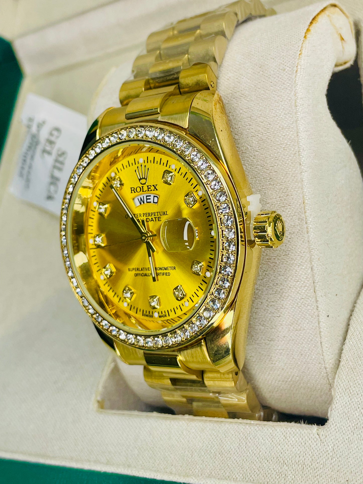 Full Gold Luxury Watch with Original Rolex Box