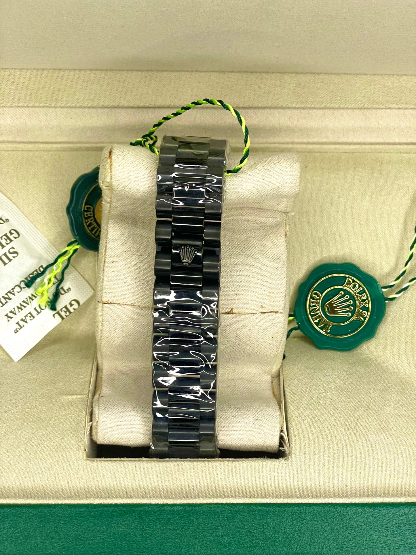 Premium Black Luxury Watch – 43mm, Mechanical Chronograph + Original Rolex Box