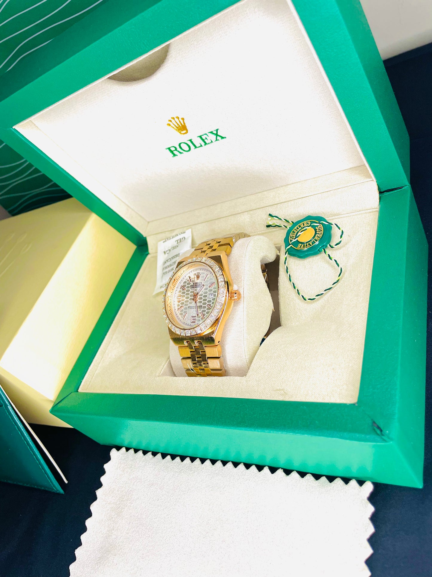 Steel Watch with Rolex Box