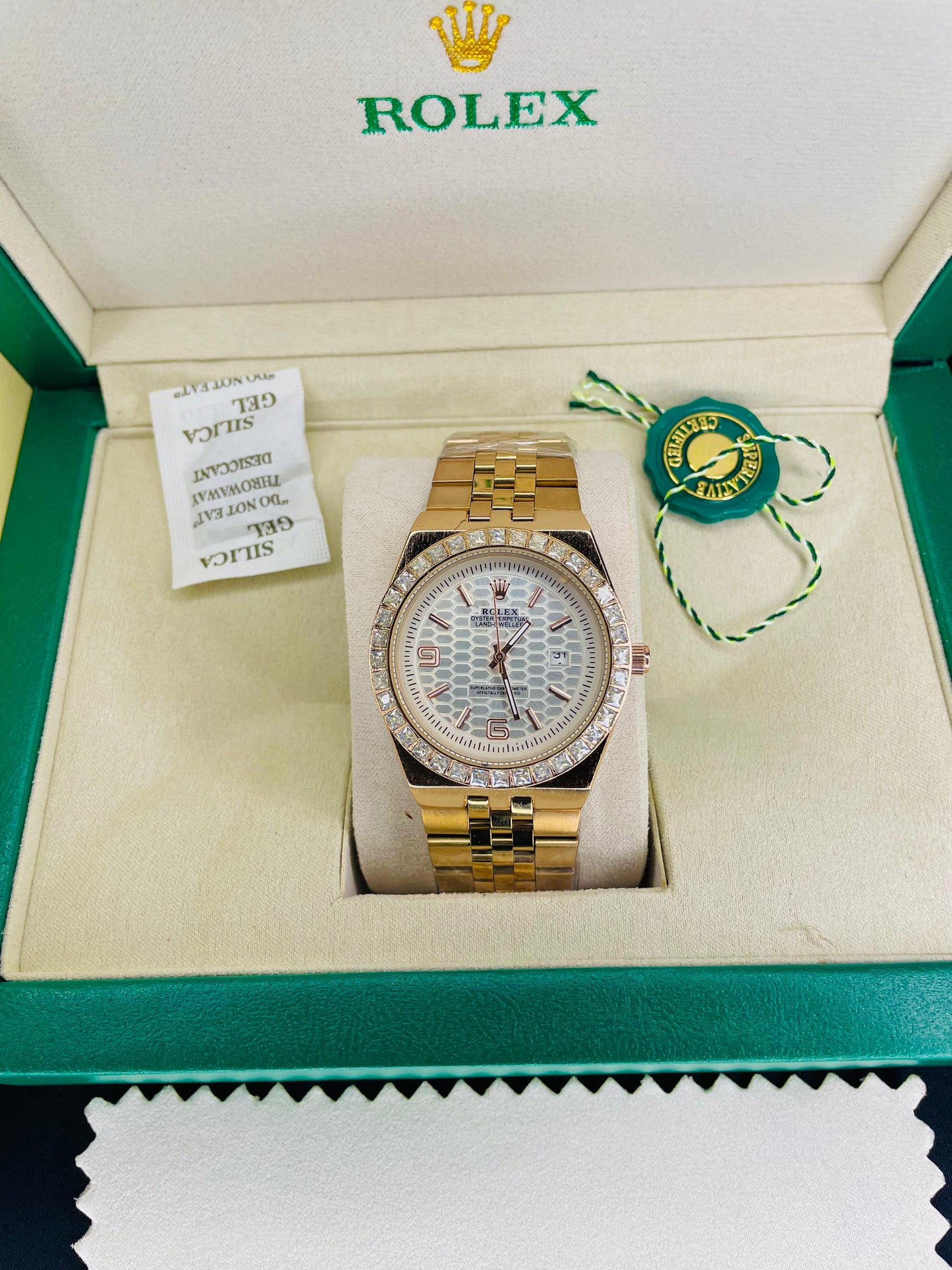 Steel Watch with Rolex Box