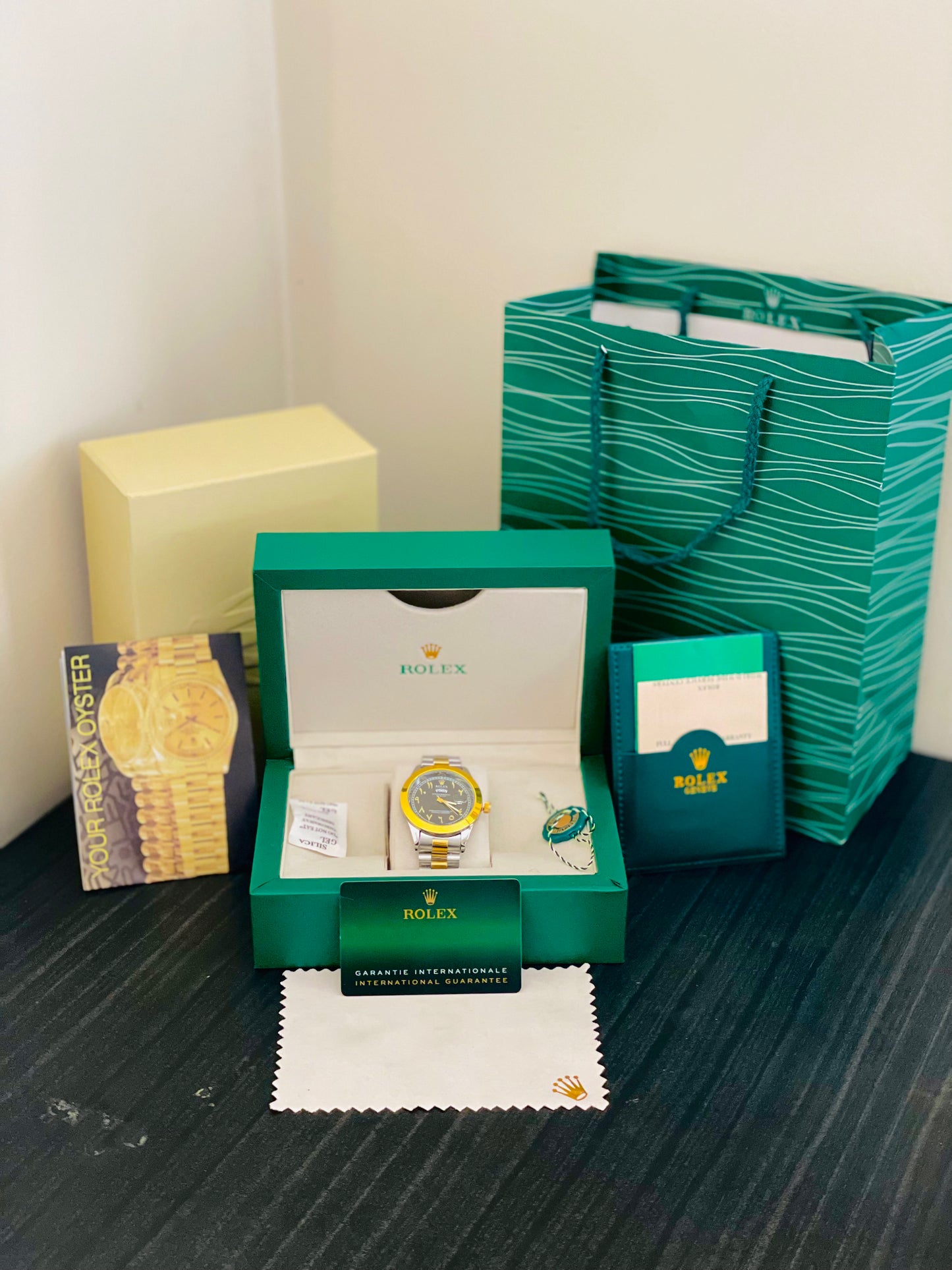 Arabi Dial Luxury Watch with Rolex Box