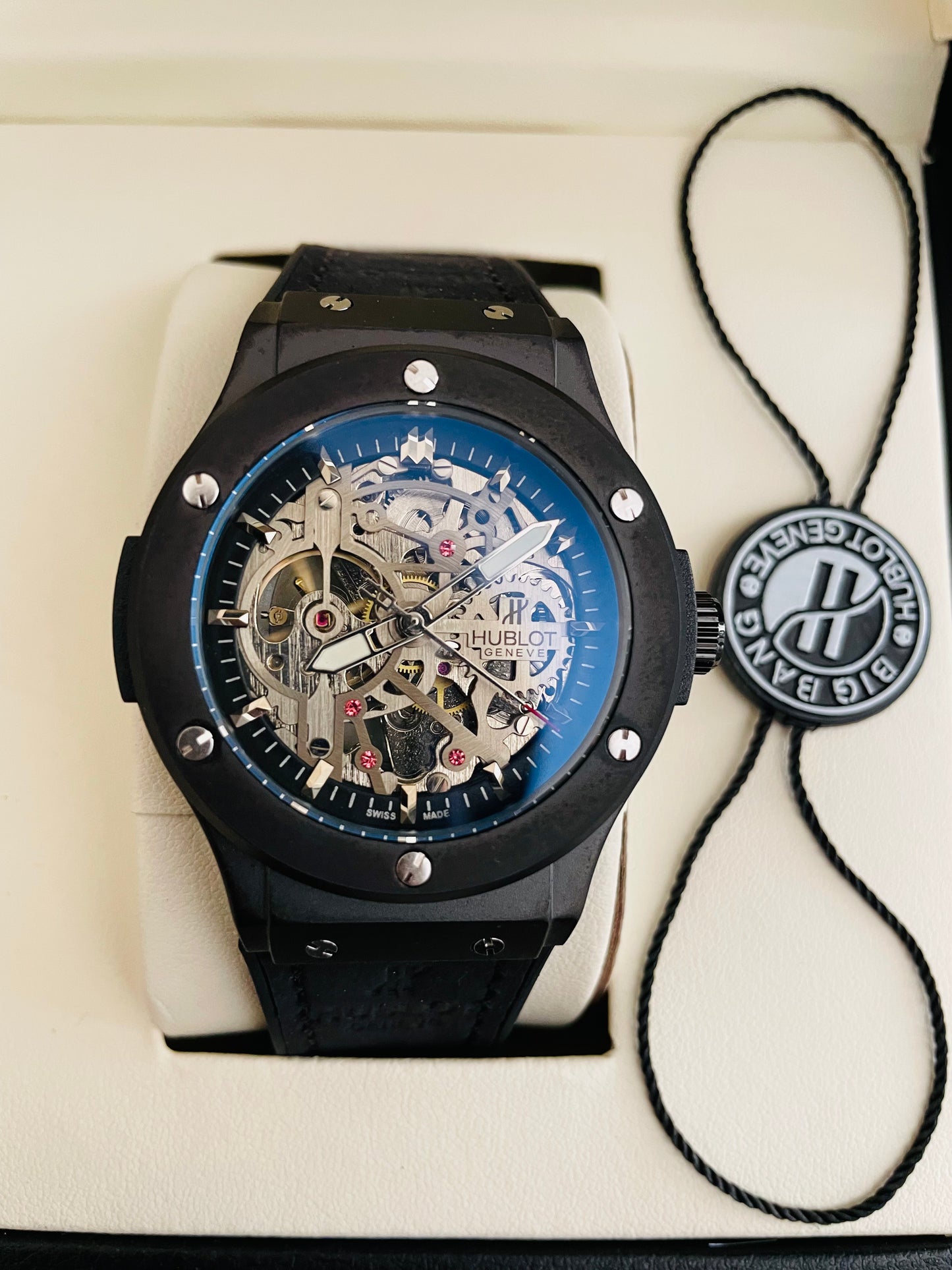 HBLT Classic Men’s Automatic Watch – Model 281H With Luxury Hublot Box