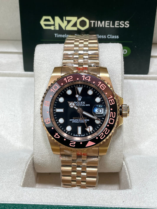 Luxury Rose Gold GMT Master Watch – Premium Edition