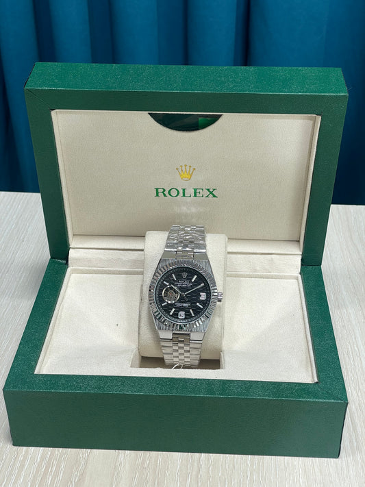 Oyster Perpetual Land-Dweller watch with honeycomb motif dial