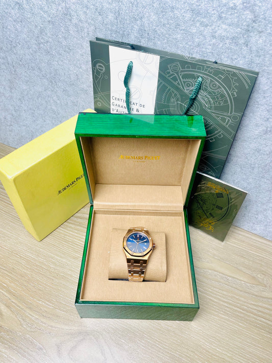Audemars Piguet Royal Oak Selfwinding Rose Gold Blue and black Dial Automatic Watch