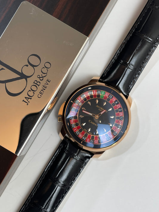 Ja & Co Swiss 1:1 Grade Rose Gold Casino Tourbillon