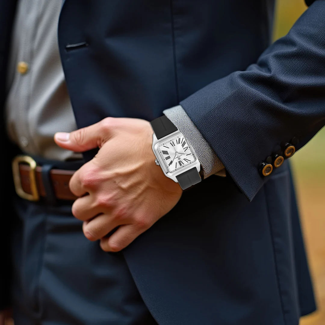 ENZO Albert Arctic White Square Analog