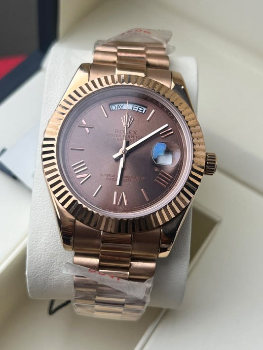 Day-Date 40 – Rose Gold Brown Dial