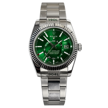 Sky-Dweller Green Dial Luxury Watch For Men
