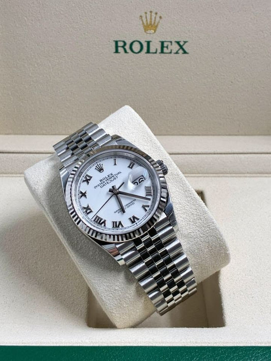 Datejust White Dial Roman Numerals Jubilee (1:1)