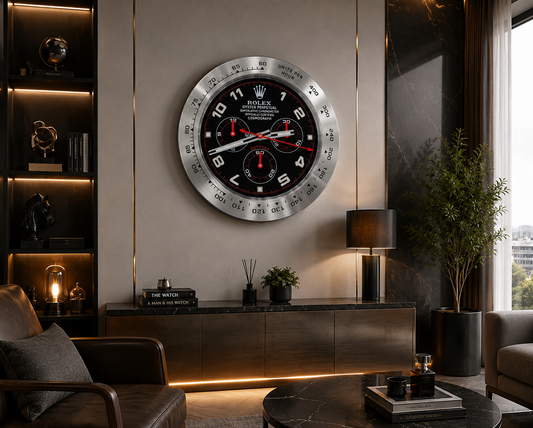 Daytona Inspired Stainless Steel Wall Clock